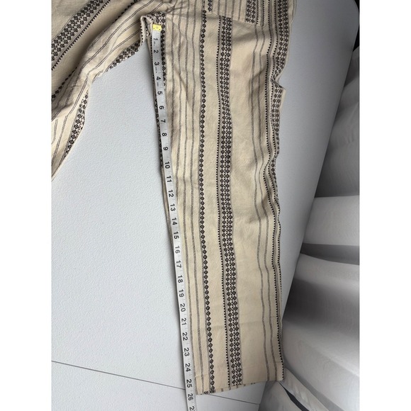 Anthropologie Women's Essential Beach Pants Beige Black Small - Picture 6 of 8